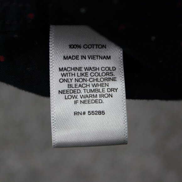 Express Shirt Mens Large 16-16 1/2 Blue Geometric 100% Cotton Long Sleeve Button - Picture 9 of 14